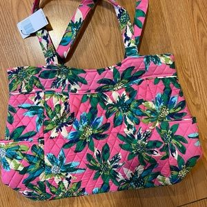 Vera Bradley Pleated Tote Tropical Paradise Brand New